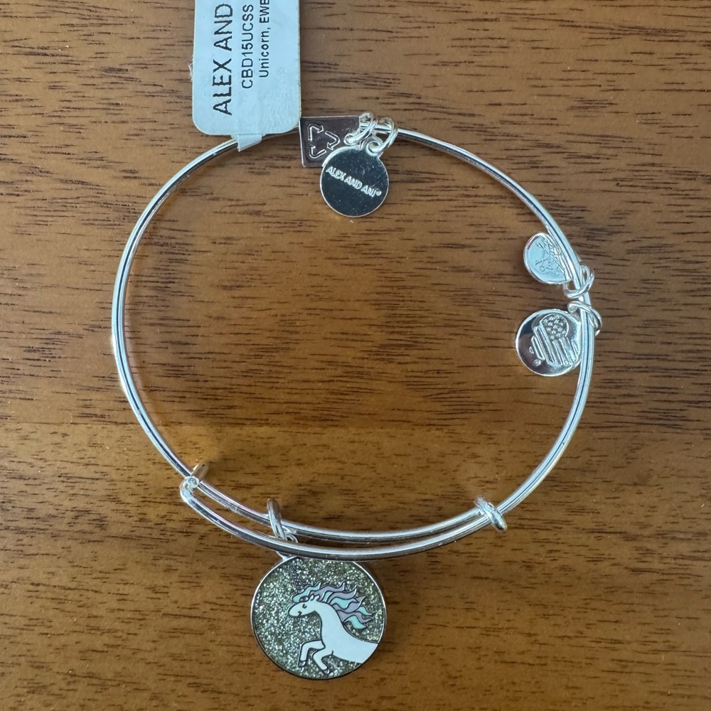 Alex and Ani Silver Charm Bangle Bracelet